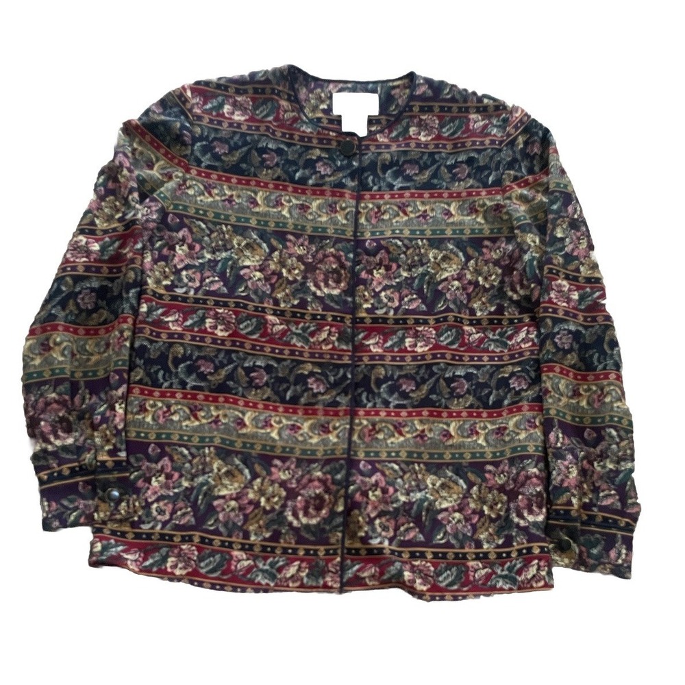 Talbots‎ Vintage Floral Blouse Petite Size 8 Cottagecore Boho Cozy Chic Eclectic